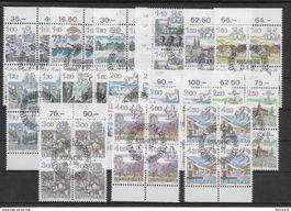 4er Block Serie Tierkreiszeichen 1982/86, ET Kat.150.-👍