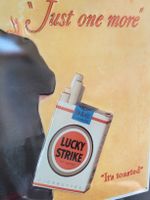 🔴 Top Vintage Blechschild Lucky Strike Relief 90er Jahre 