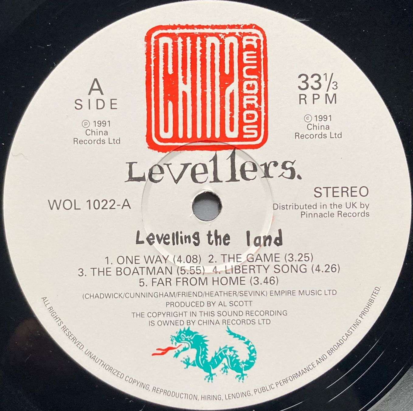 Vinyles: THE LEVELLERS - LEVELLING THE LAND – D'occasion à Poliez-Pittet par Newtown-Records 3