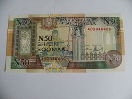 Somalia 50 Shillings , Jahr 1991, Seltenes Sammle.. Unc
