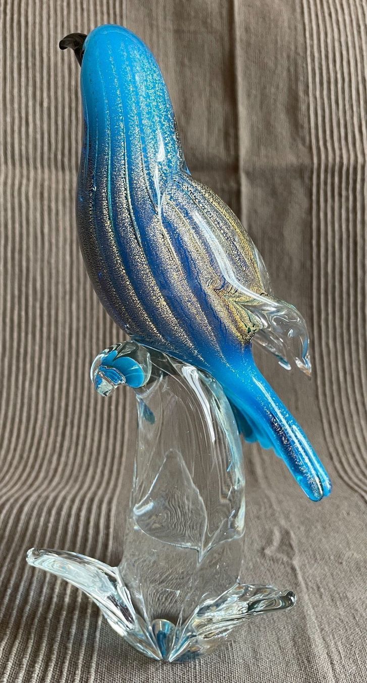 Murano Figuren: Eisvogel Glas von Murano blau gold – Neu (gemäss Beschreibung) aus Bern von Chraebu2 1