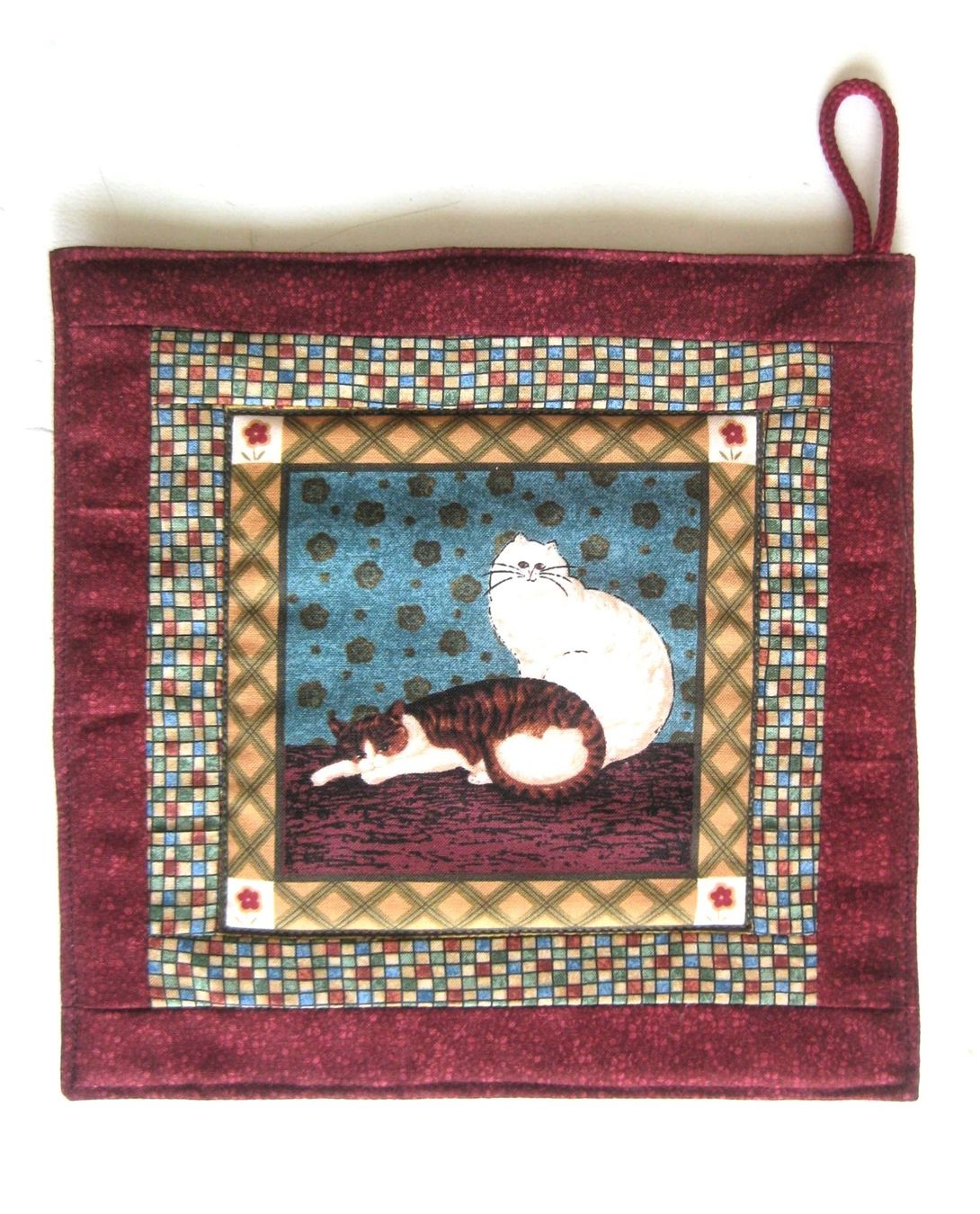 Biancheria da letto: Topflappen mit Katzen, Handarbeit – Nuovo (secondo la descrizione) da Kriens venduto da Kraeutergarten