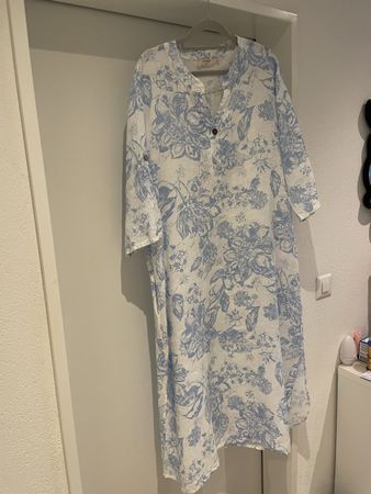 Cream Kleid, Gr. L/XL, Leinen, Neu
