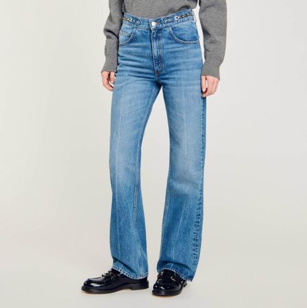 Sandro Bootcut Jeans mit Kette, Grössel 34