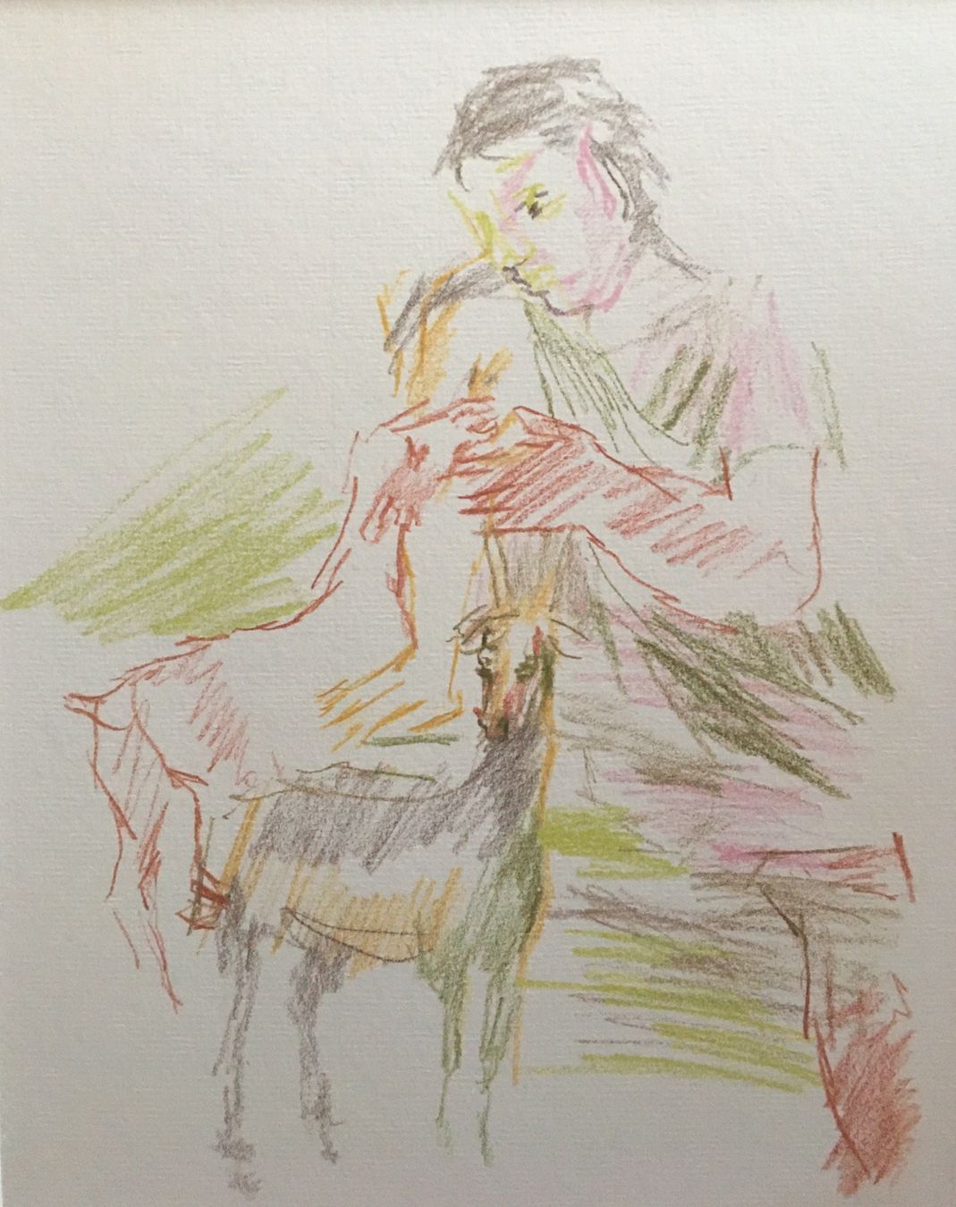 Grafica & Litografie: Oskar Kokoschka   "Satyrmädchen mit Ziege"   Druck – Usato da Nennigkofen venduto da waltraub