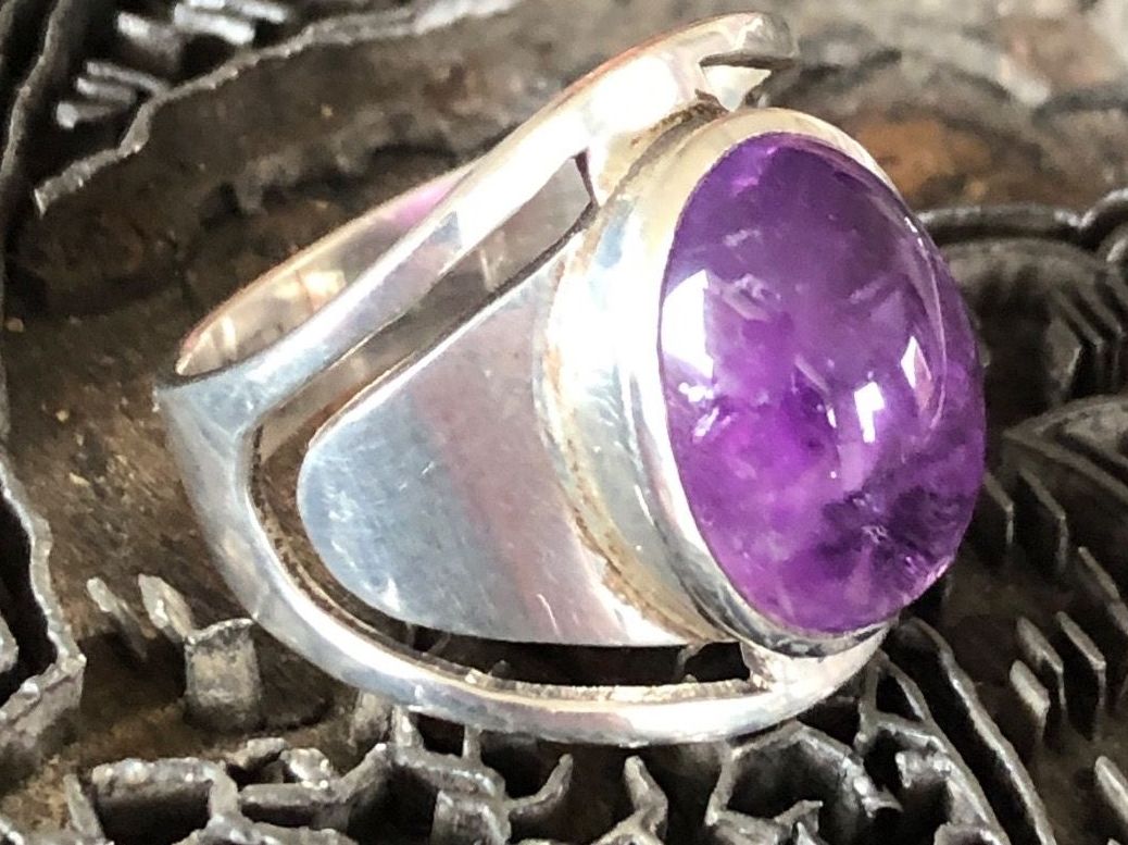 Pietre preziose: AMETHYST Cabochon Silber Ring !!! Grösse: 54 – Nuovo (secondo la descrizione) da Seftigen venduto da tigers12 2