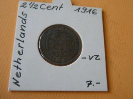 Niederlande 1916, 2 1/2 Cents