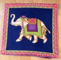 4 Zier-Kissenüberzüge Thai Seide 40/40 cm