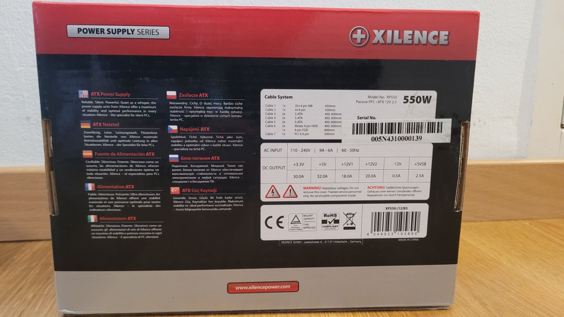 Componenti elettronici: Xilence Netzteil ATX Power supply Unit 550W – Usato da Zürich venduto da dan_6ptz 2