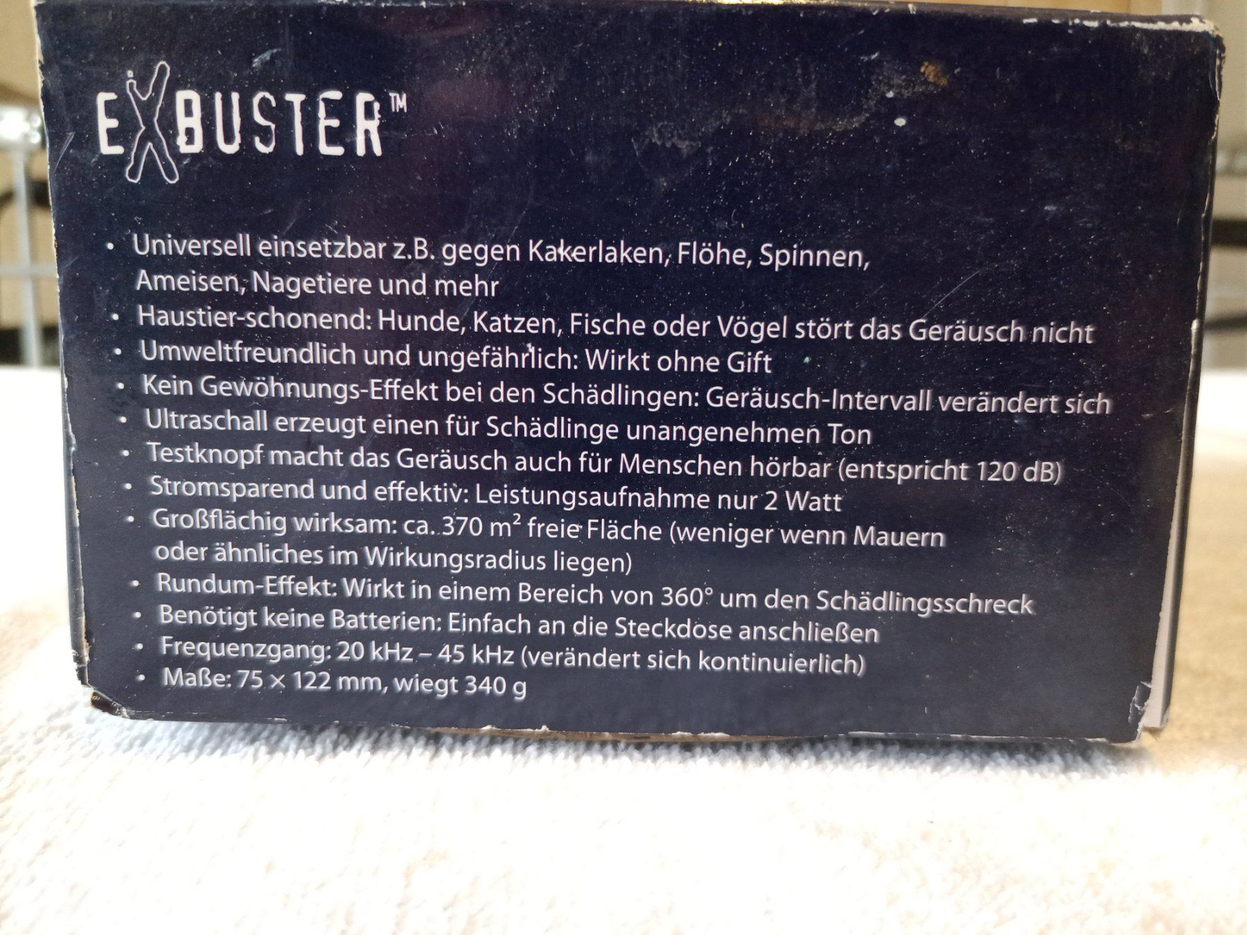 Toutes les machines: Exbuster Universal Ultraschall Schädlingsschreck – Neuf (Voir description) à Oberegg par 19franzi94 2