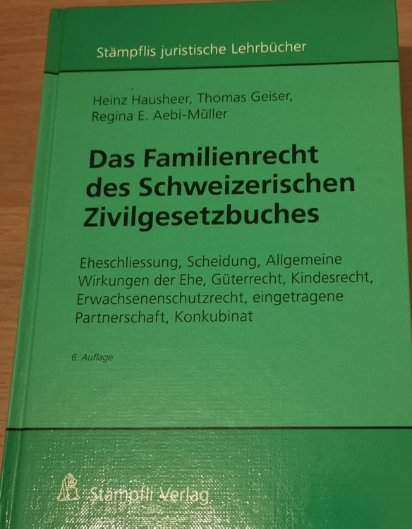 Familienrecht, Aebi-Müller, 6. Auflage | Kaufen Auf Ricardo