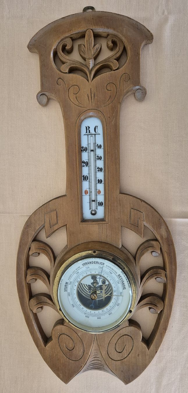 Altro per la casa: Antikes Barometer/Thermometer aus Holz, Wanddeko – Usato da Eschlikon TG venduto da zuzanka80