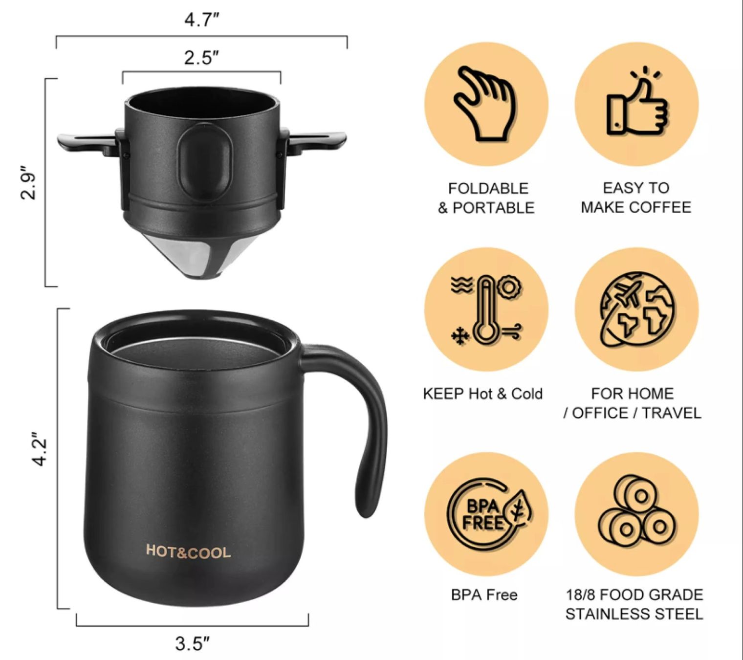 Autres articles pour la maison: Kaffeefilter Edelstahl wiederverwendbar Dauerfilter Filter – Neuf avec emballage d'origine à Genève par Promo- 7