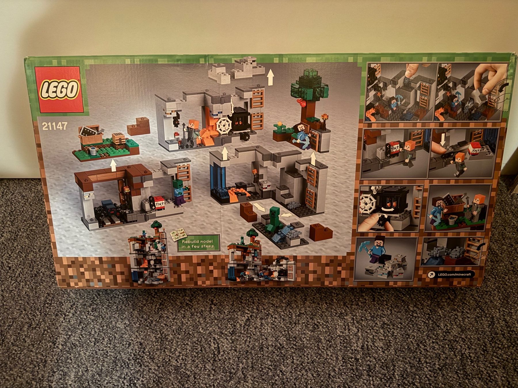 Lego 21147 - Minecraft - Abenteuer in den Felsen (Neu und ...