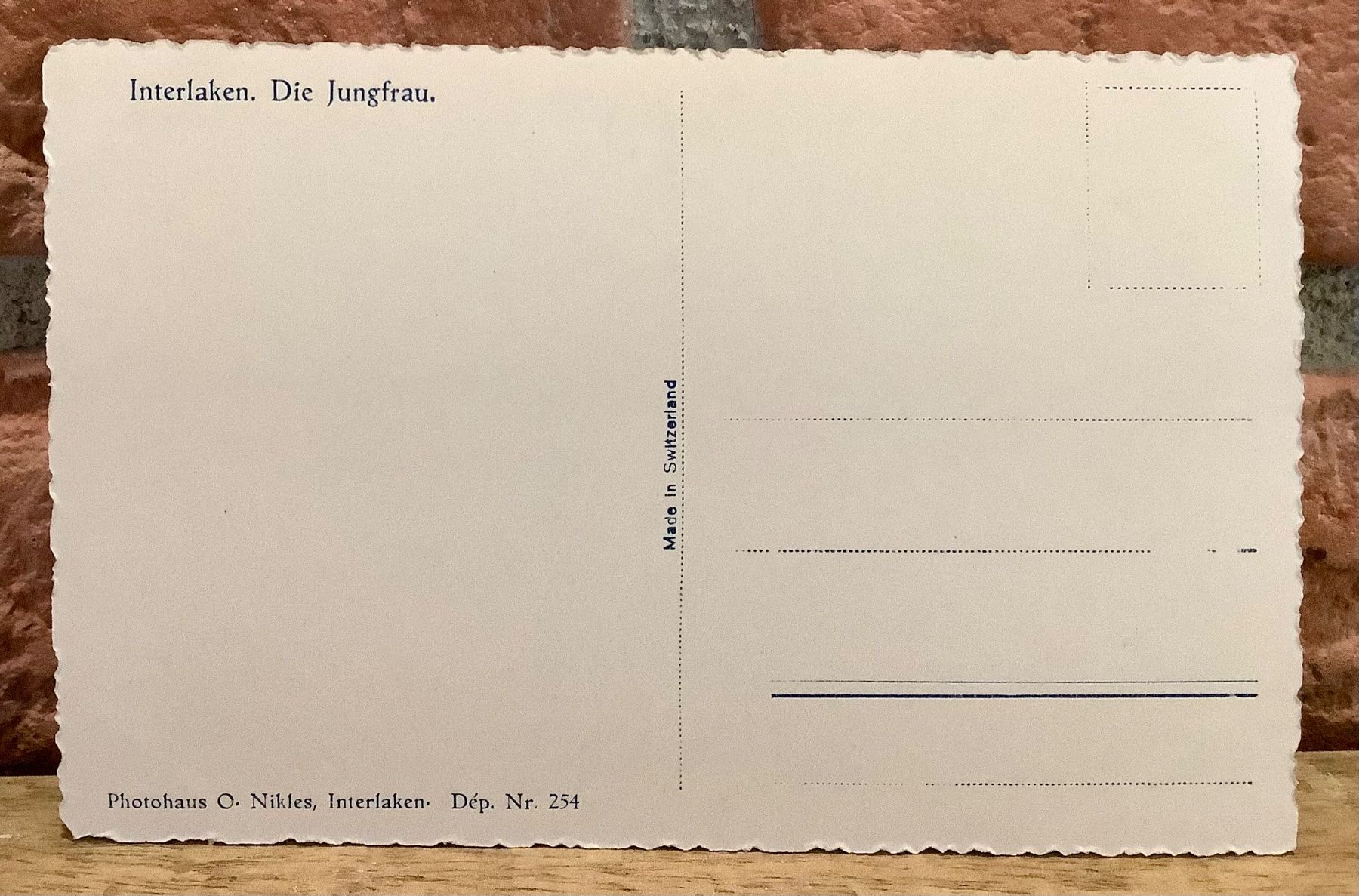 Cartoline postali: INTERLAKEN mit Jungfrau - Berner Oberland – Usato da Root venduto da ENGLAND-TREASURES 2