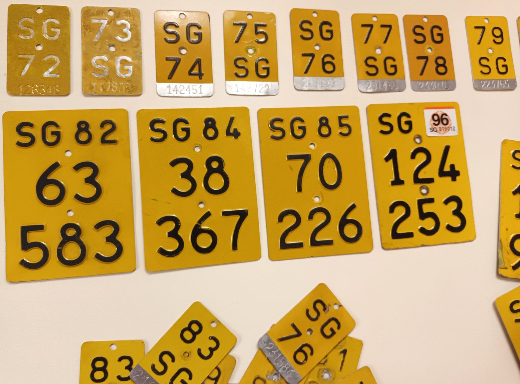 Ecriteaux: Mofanummern Sammlung 47 x Kanton SG – D'occasion à Bülach par bauchnuschti2 1
