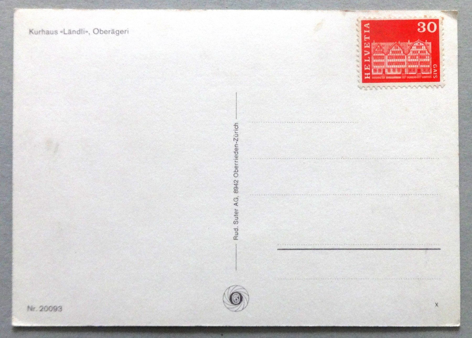 Cartes postales: Kurhaus "Ländli", Oberägeri – D'occasion à Fétigny par Billy2miny 1