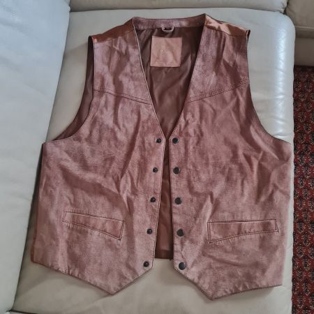 Lederweste in braun , Grösse L- XL