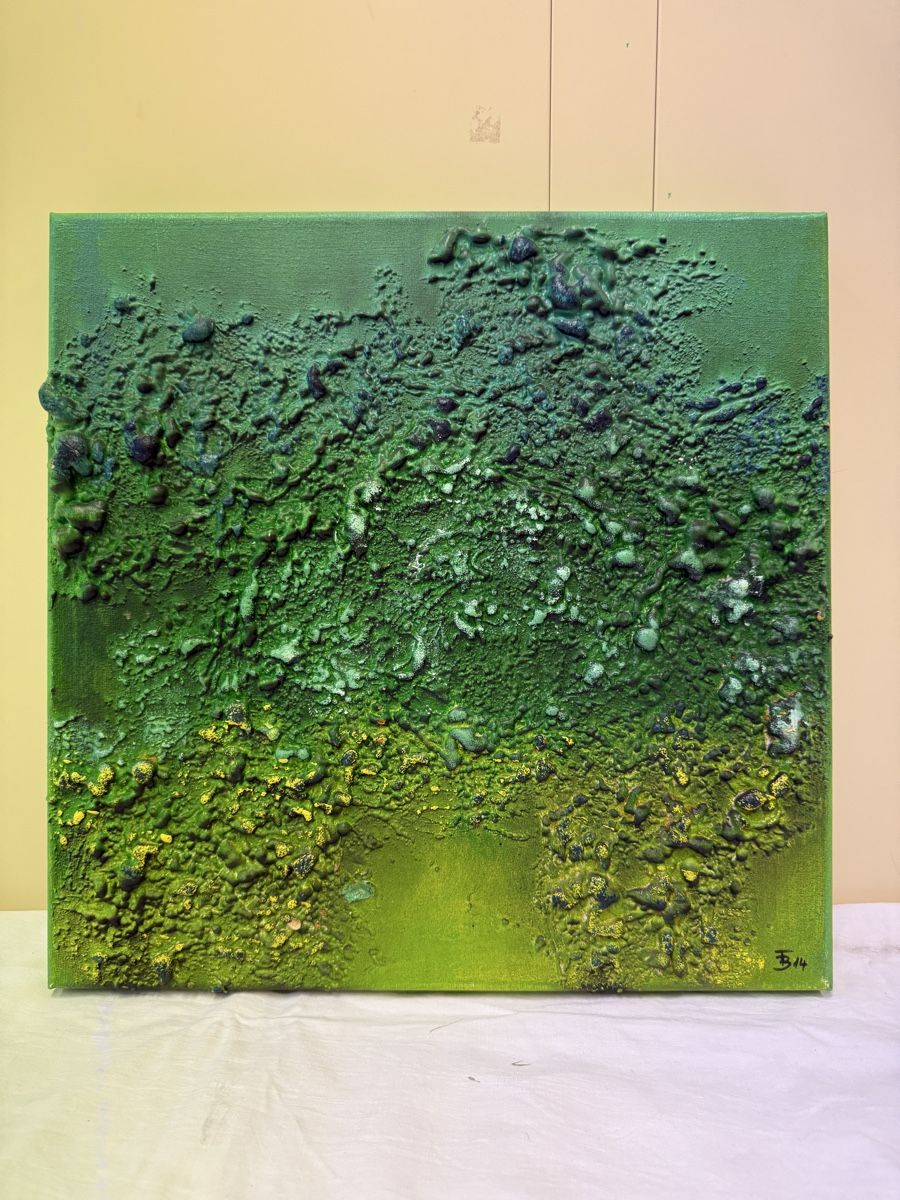 Dipinti: Grüne Eruption - Acryl mit 3D Struktur – Nuovo e nell'imballaggio originale da Aarwangen venduto da 313EminemD12