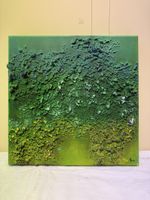 Grüne Eruption - Acryl mit 3D Struktur