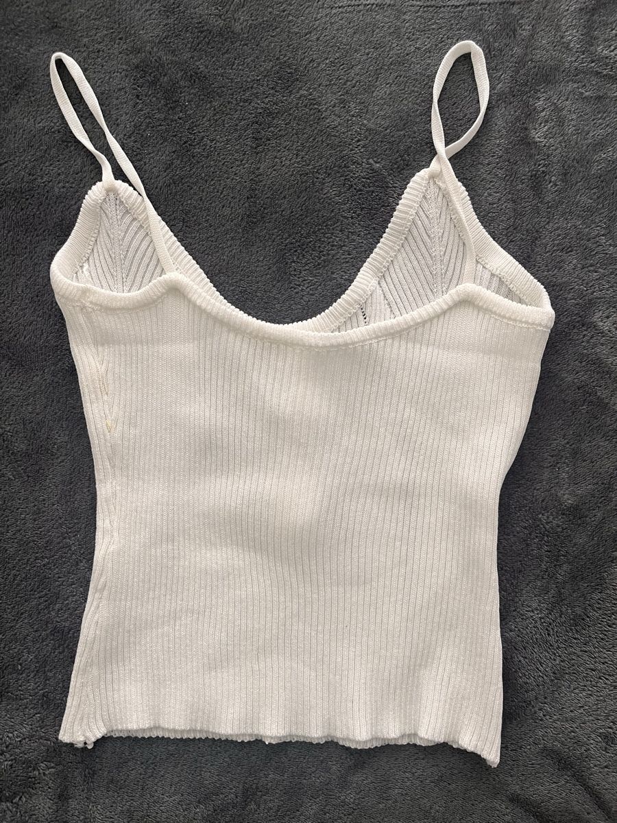Top: Top court blanc boutons dorés – Nuovo (secondo la descrizione) da Meyrin venduto da Sandra6 2
