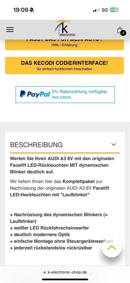 Audi Tutti i ricambio: Audi A3,S3,RS3 Rückleuchten Facelift LED – Usato da Oberbuchsiten venduto da Mati_C 3