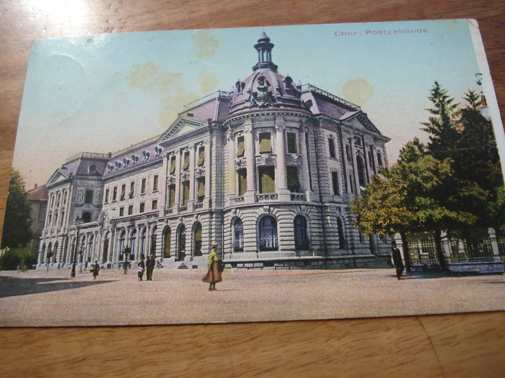 Ansichtskarten: Chur, Postgebäude, 1907. o Landquart-Fabriken, farbig – Gebraucht aus Niederwil AG von morostahu