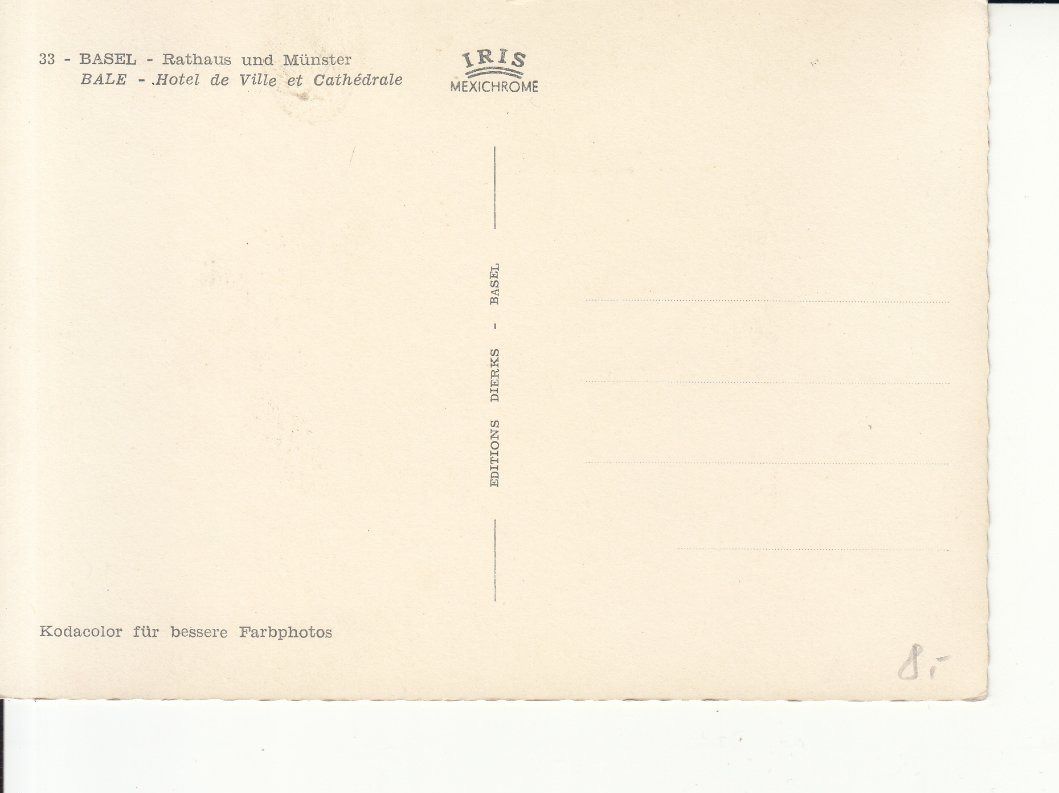 Cartoline postali: Basel ca. 1960 – Usato da Bürglen TG venduto da StampGraf 1
