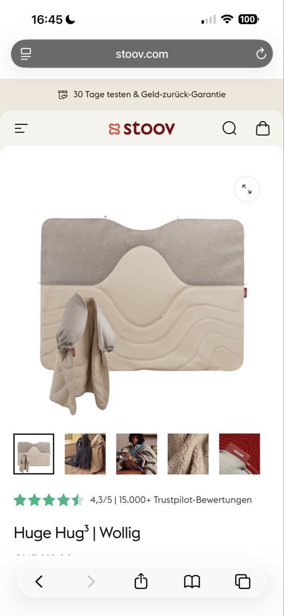 Wiegen & Stubenwagen: Stoov Huge Hug Wolle beige neuwertig – Gebraucht aus Affoltern am Albis von WeberBio 1