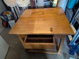Bodensee - Schragentisch aus Kirschbaum antik