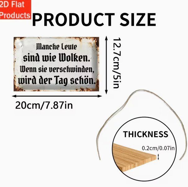 Insegne: SCHILD MIT LUSTIGEM TEXT AUS HOLZ NEU – Nuovo e nell'imballaggio originale da Bad Ragaz venduto da Schtupsi 1