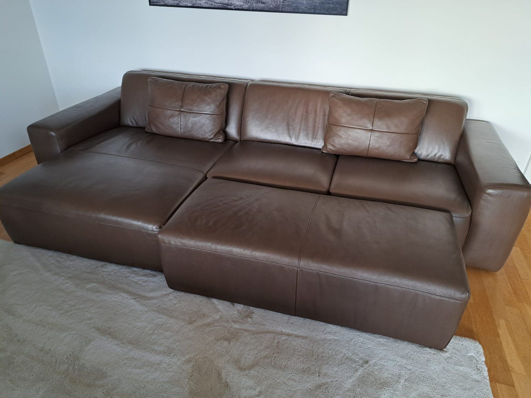 Interio Divani: Elegante Leder Couch -  braun – Usato da Männedorf venduto da ste_9lfs 5