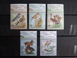 BRD 1998 Mi.№№ 2015 - 2019 Bedrohte Vogelarten . Postfrisch.