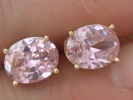 Luxus Elegante Ohrschmuck Ohrstecker Farbe Gold / Rosa