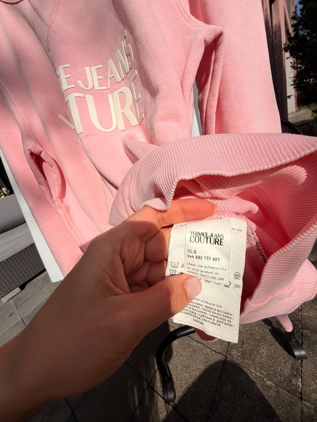 Versace Maglioni & Felpe: Versace Jeans Couture Pullover, Rosa, Grösse M, Top Zustand – Usato da Winterthur venduto da yan_jnw8 1