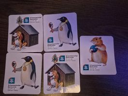 Vintage Swiss Bank stickers - Set of 5