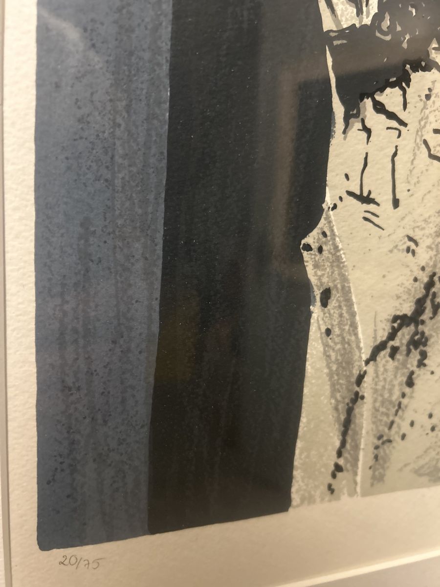 Grafica & Litografie: Adriano Piu Lithographie, handsigniert, gerahmt – Usato da Glarus venduto da KunstWerkEr-LS87 3