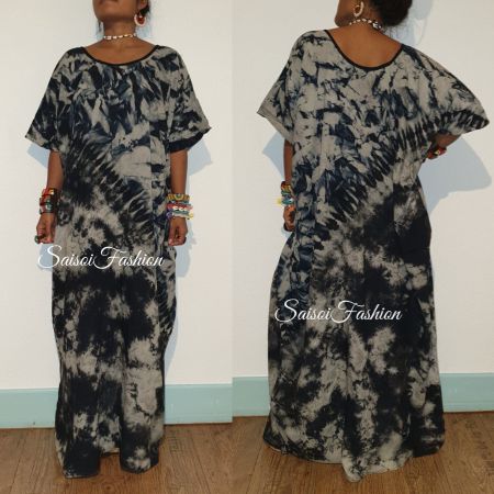 Batik Shibori Handmade100%Rayon Sommerkleid L-XXX