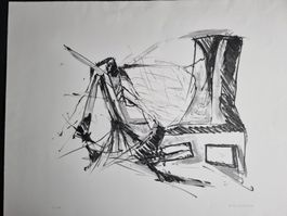 MARLYSE BRUNNER LITHOGRAPHIE SIGNIERT NUMMERIERT