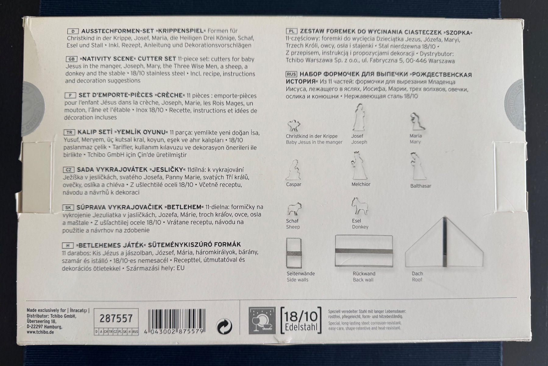 Tchibo Teglie da forno: Tchibo Ausstechformen-Set "Krippenspiel" Neuwertig – Nuovo e nell'imballaggio originale da Mellingen venduto da Matabooth 1