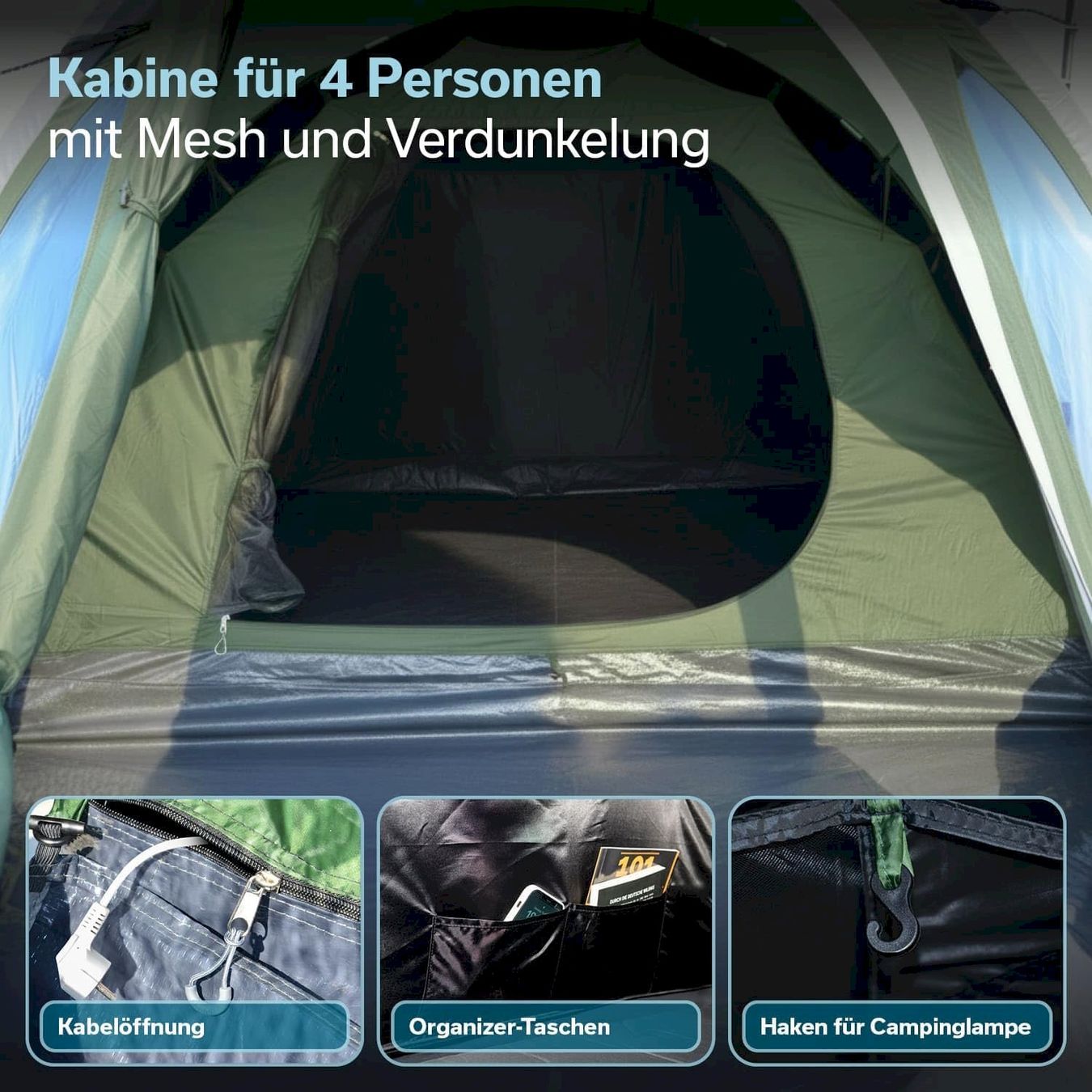 Tende : Skandika Larvik 4 Sleeper Kuppelzelt – Nuovo e nell'imballaggio originale da Bottighofen venduto da zaap 3