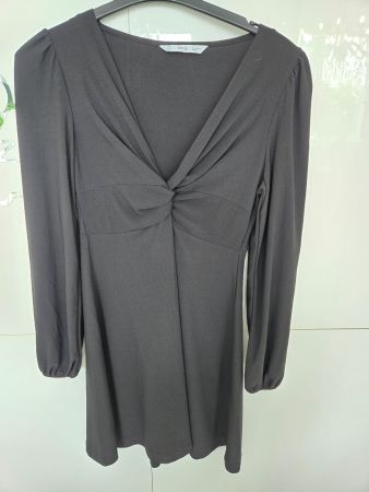 Kleid Minikleid Schwarz Mango Gr. 36 / M Stretch Kofferkleid