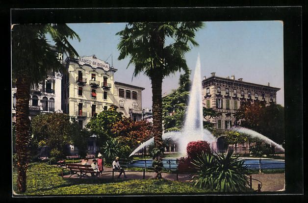 Cartoline postali: AK Lugano, Giardino pubblico – Usato da Berlin venduto da bartko-reher