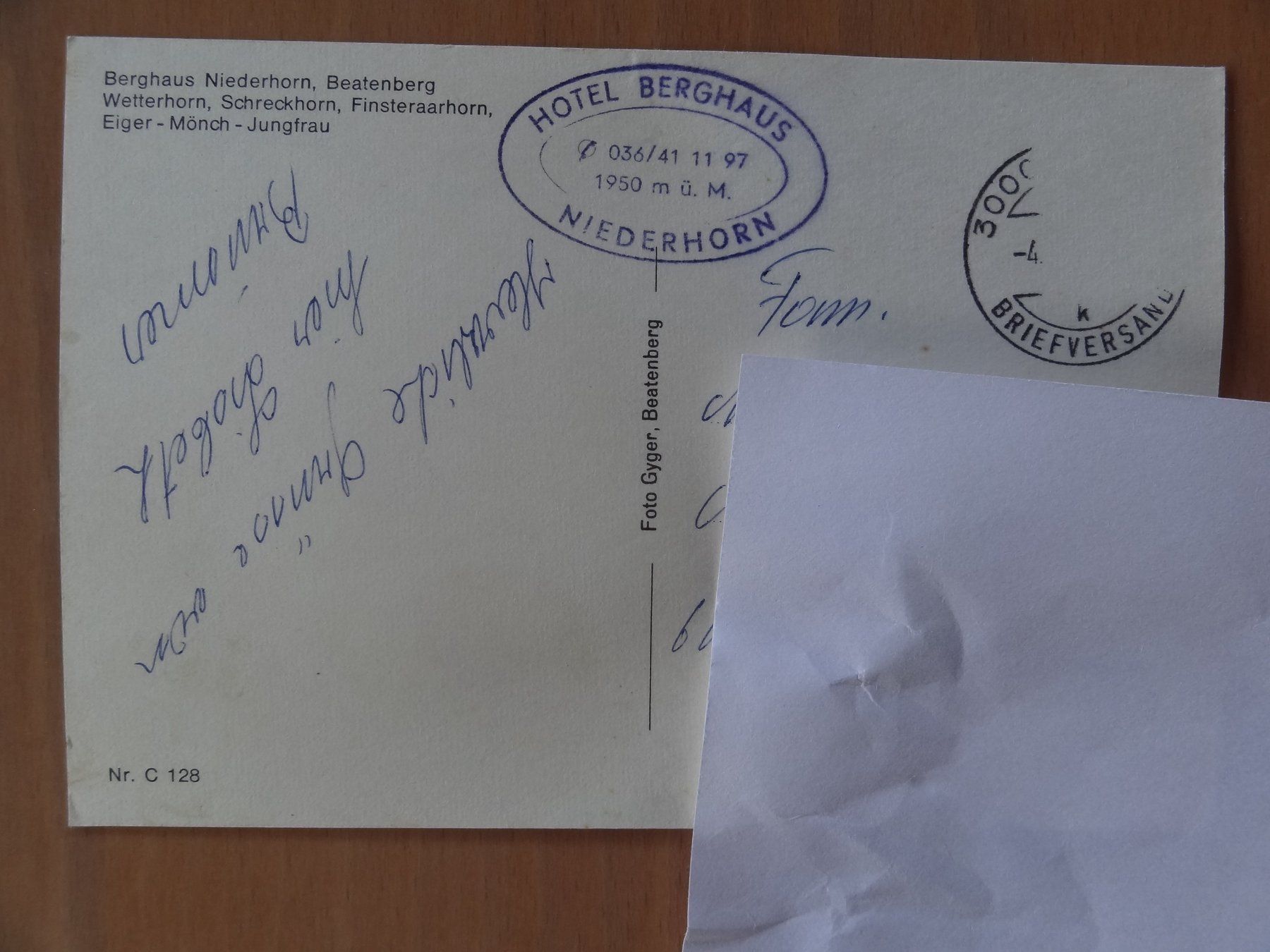 Cartoline postali: Niederhorn-Beatenberg, Berghaus – Usato da St Léonard venduto da Riglin 1