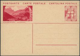 1933 - Bildpostkarte - Postauto - Klausen Pass - ungebraucht