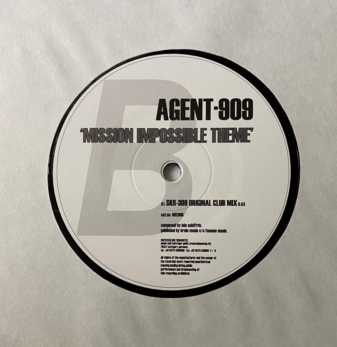 Dischi in vinile: Agent 909, Mission Impossible Theme (Trance) – Nuovo (secondo la descrizione) da Flums venduto da Empe1 3
