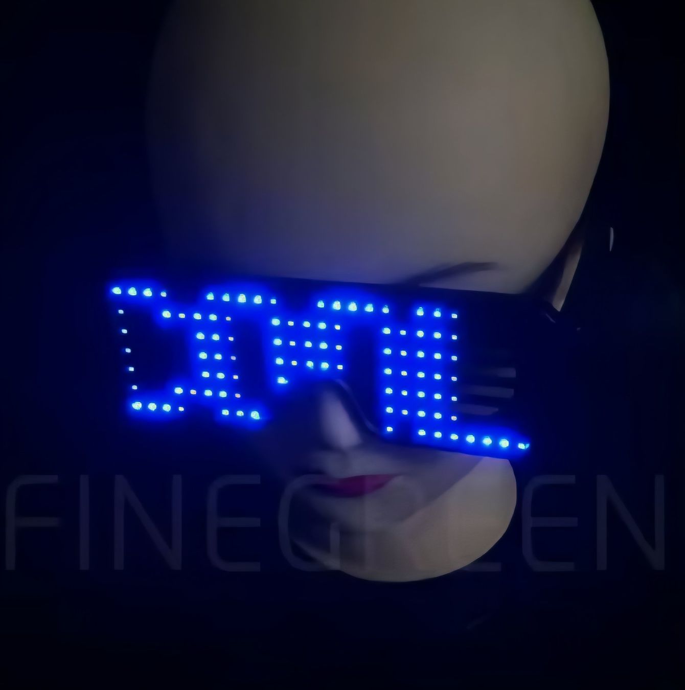 Occhiali & Lenti: Party Brille LED rot oder blau mit 8 animierten Motiven  NEU – Nuovo e nell'imballaggio originale da Zürich venduto da wearehappy 1