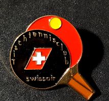 BB881 - Pin  Swissair  /  Tischtennis Club  RAR