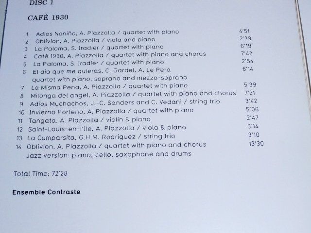 CDs: set 4CD's - Astor Piazzolla, Tanguillo,Ensemble Contraste, – Gebraucht aus Unterbäch von xazuq 6