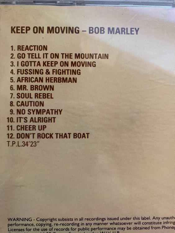 Bob Marley Keep On Moving Kaufen Auf Ricardo